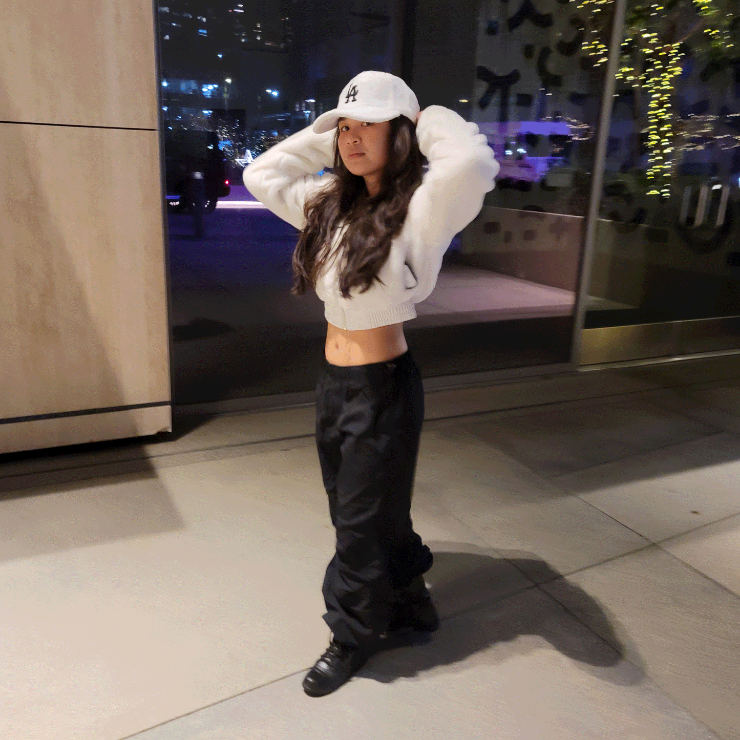 Soft fuzzy fur jacket with hood